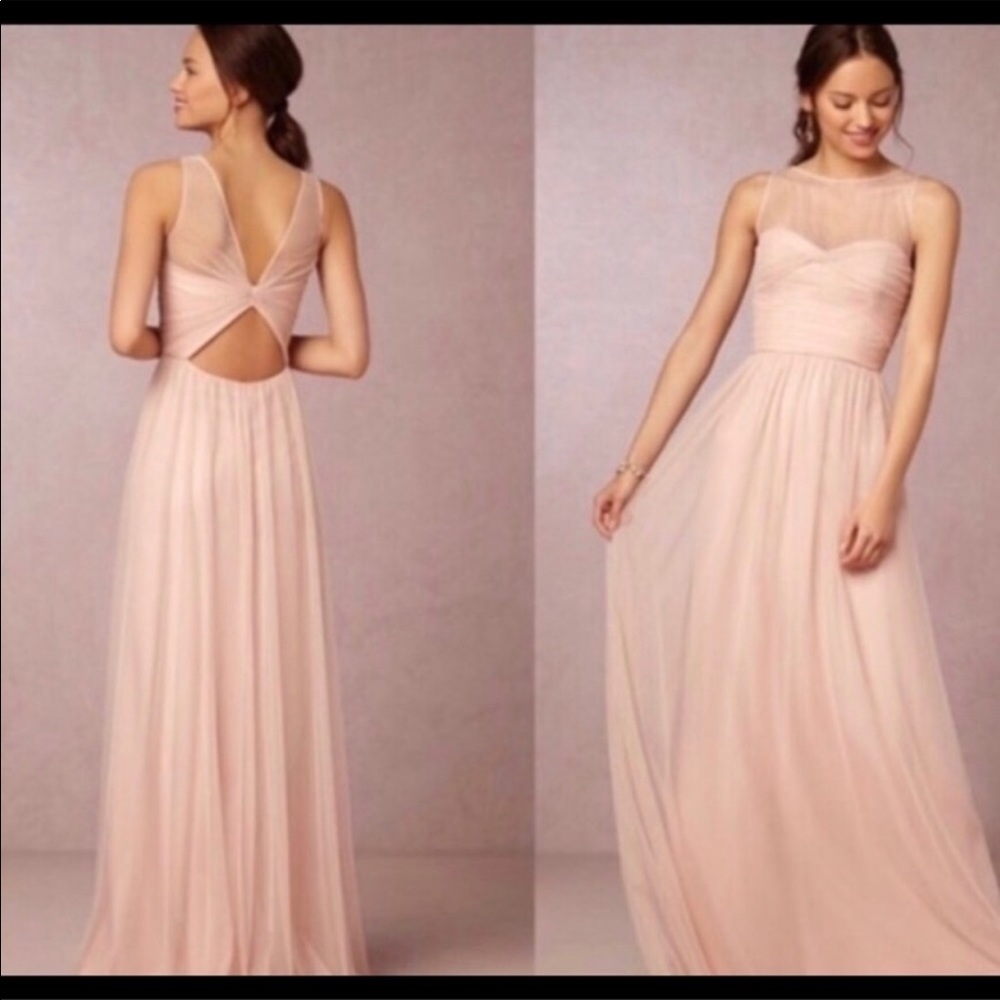 Amsale Blush Bridesmaid Dress - size 2